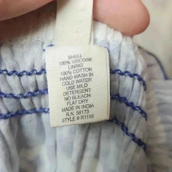 Anthropologie Raga Mazo Pommed Boho Blue Romper Women's Small - Picture 11 of 11